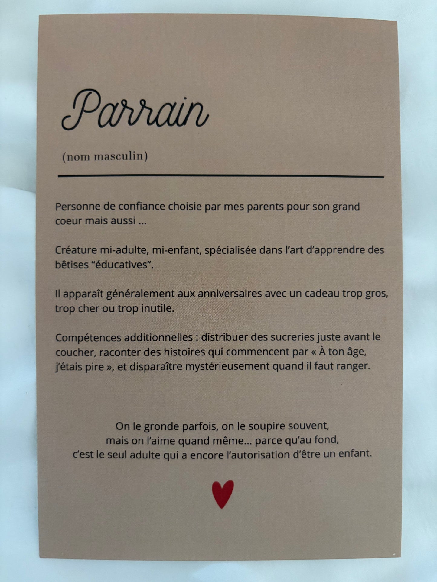 Carte Parrain