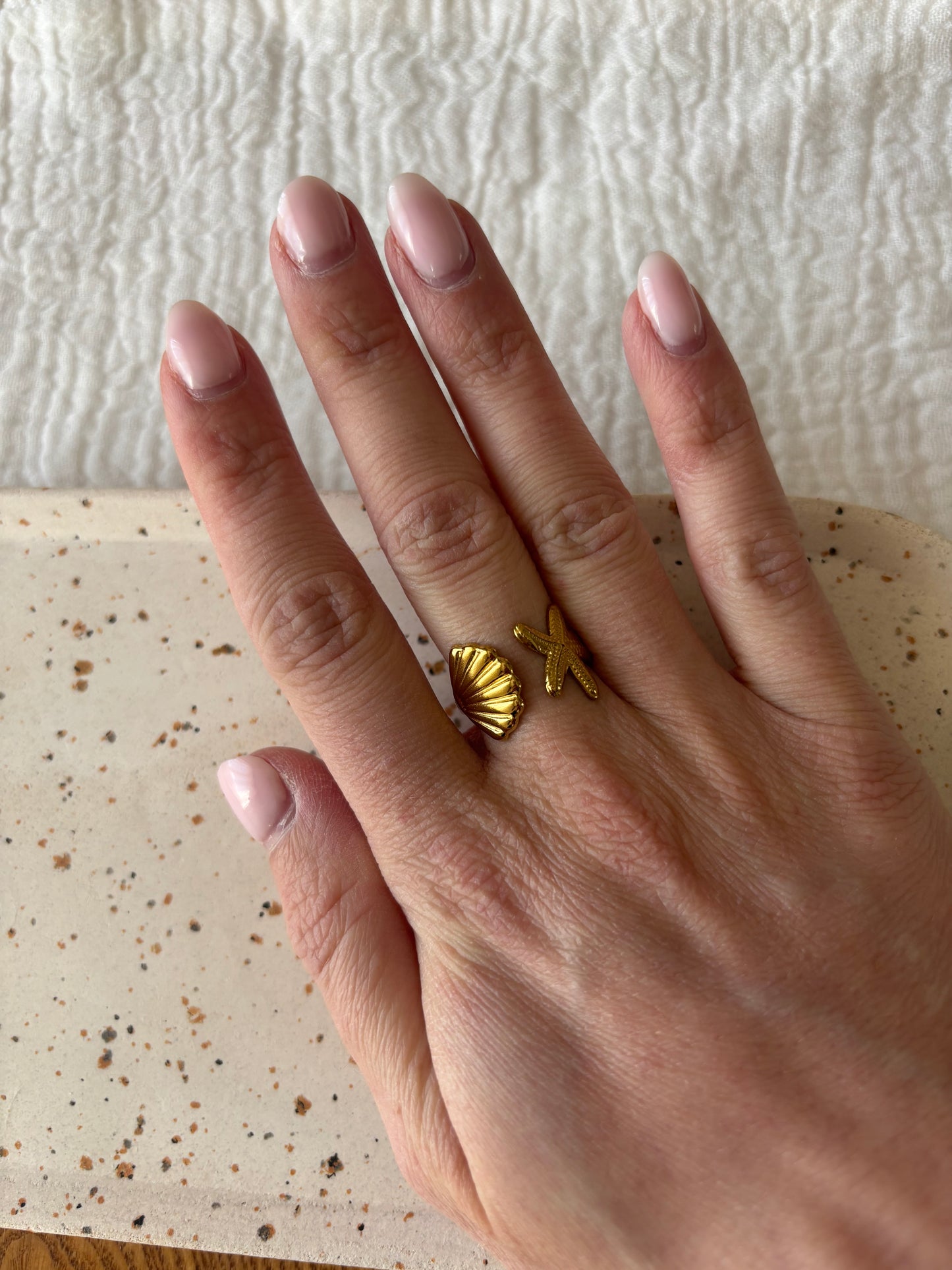 Bague coquillage étoile