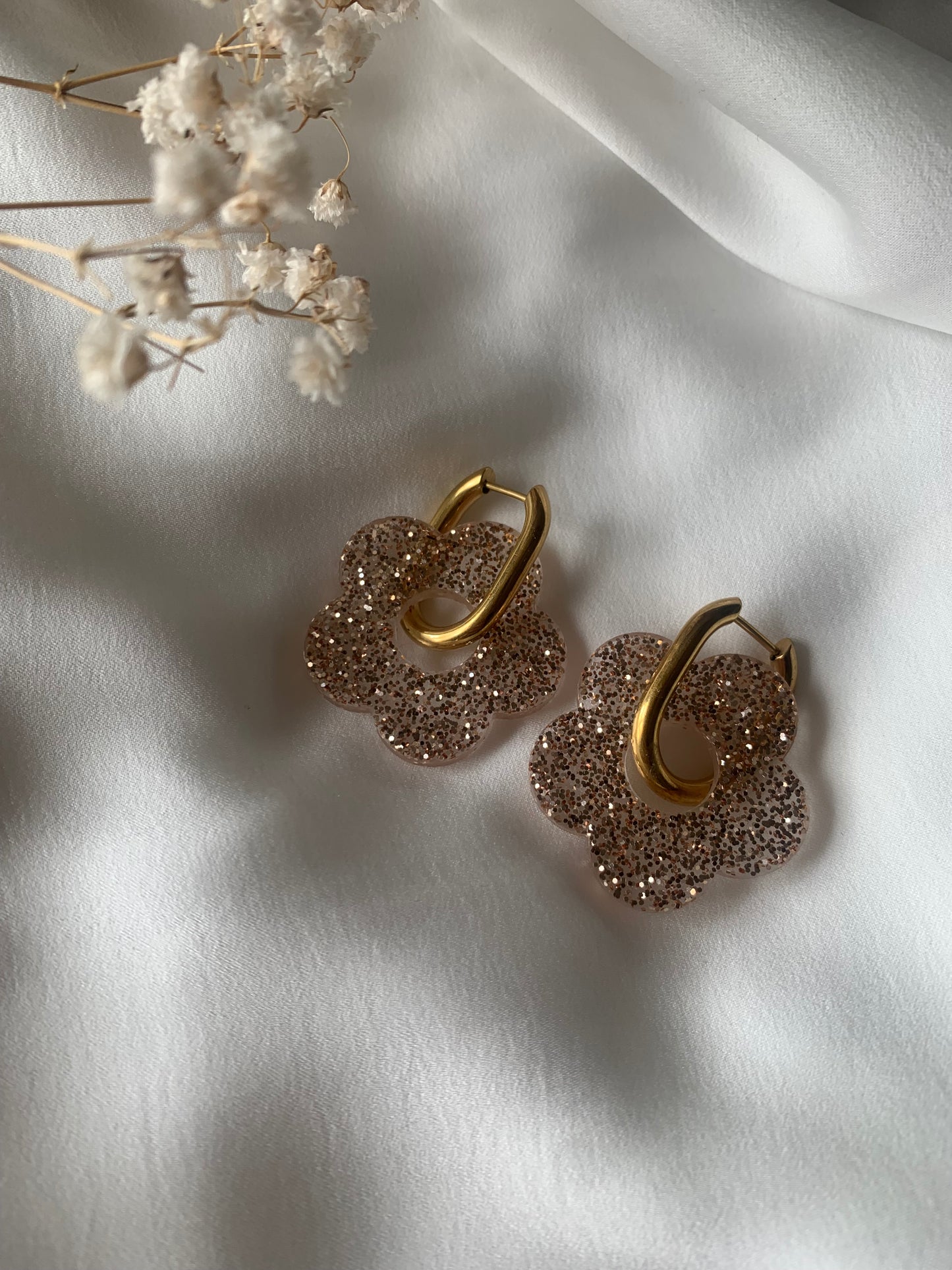 Boucles d'oreilles grandes fleurs
