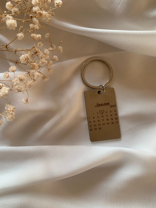 Porte clé date