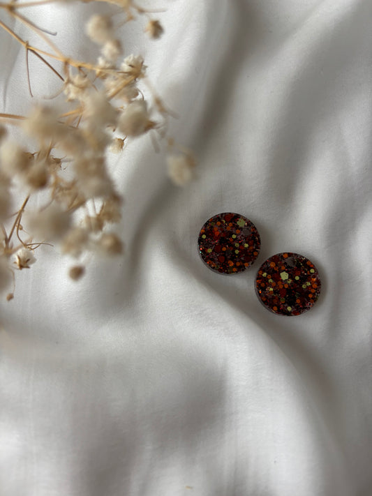 Pampilles pour créoles rond marrons