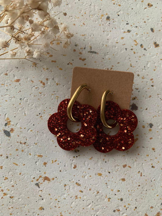 Boucles d'oreilles grandes fleurs