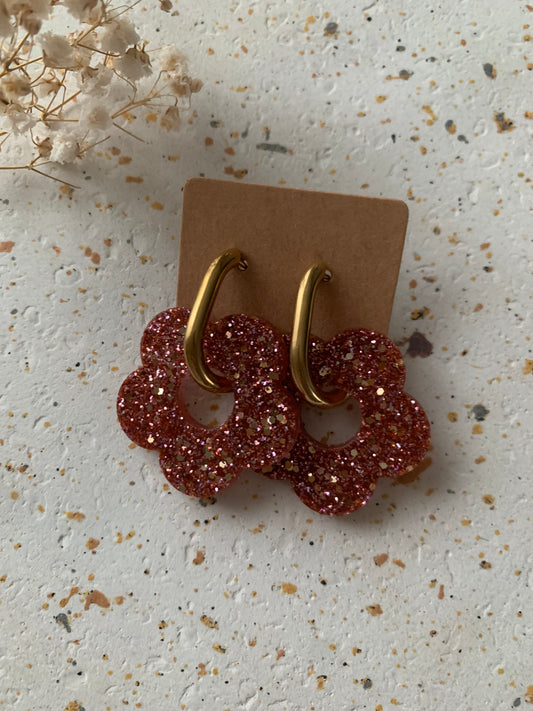 Boucles d'oreilles grandes fleurs
