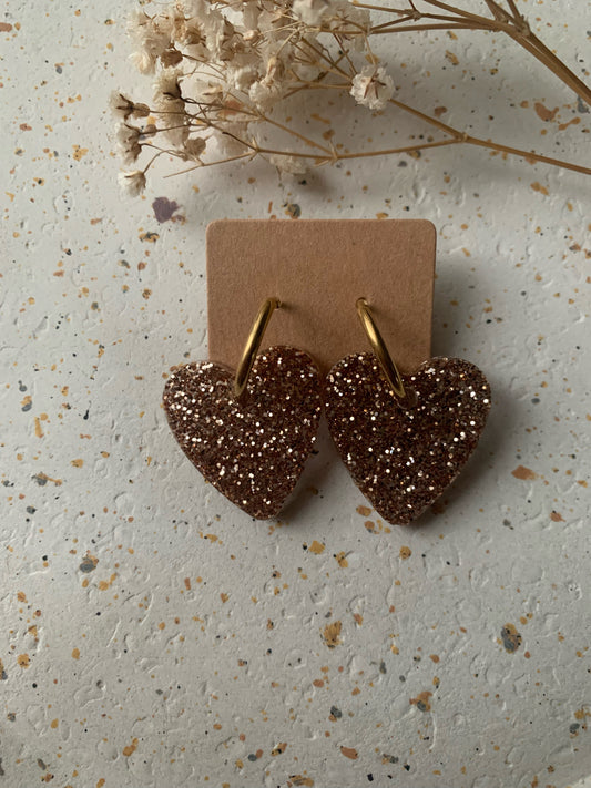 Boucles d'oreilles grands coeurs