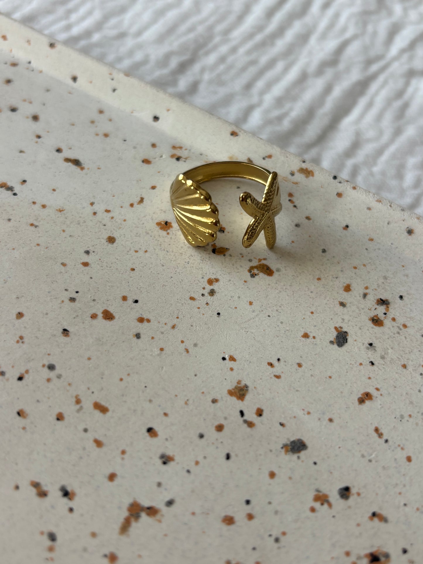 Bague coquillage étoile