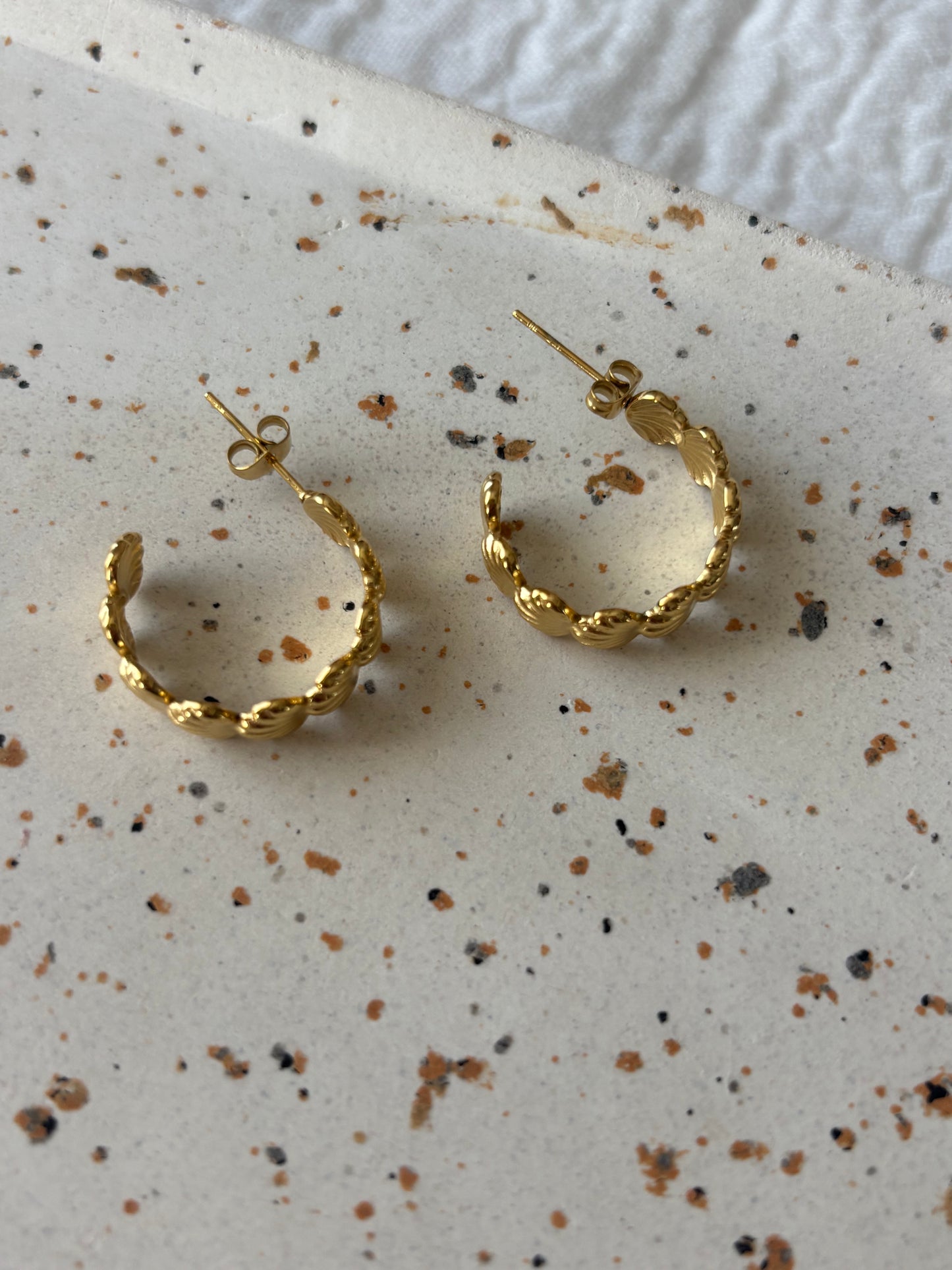 Boucles d'oreilles créoles coquillages