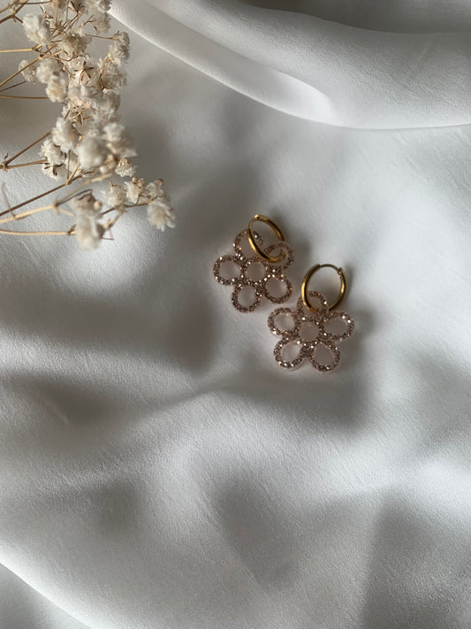 Boucles d'oreilles fleurs ajourées