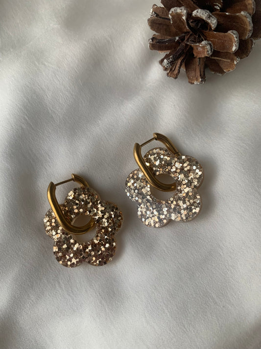 Boucles d'oreilles grandes fleurs