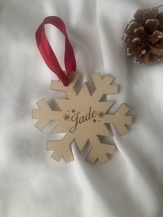 Flocon de Noël en bois