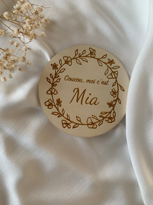 Carte naissance fleurs