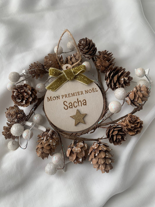 Boule de Noël en bois